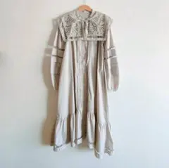 【定価2万 2way】スナイデル コンビシャツワンピース パンチングレース 襟