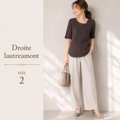 Droite lautreamont 半袖カットソー M アシンメトリー リブのサムネイル