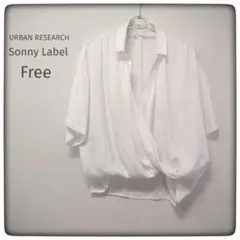Sonny Label ラップ風 白 半袖ブラウス Free ゆったりのサムネイル