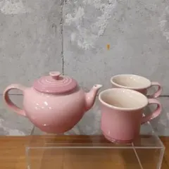 5点【新品未使用】ルクルーゼ ティーセット ピンク - メルカリ