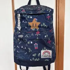 coleman キャンプ柄 ネイビーリュック
