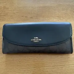 COACH ブラウンレザー長財布