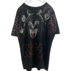 希少　00s KISS バンド　Tシャツ　バンT オーバープリント　M相当