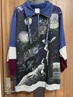 ScoLar ハーフジップ スウェット 宇宙柄のサムネイル