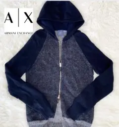 ARMANI EXCHANGE アルマーニエクスチェンジ　フード付きジップニット