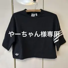 adidas ブラック ショートスリーブ Tシャツ L