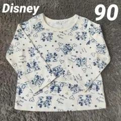 【Disney】ミッキー＆ミニー 長袖Ｔシャツ 90