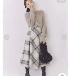 ⭐︎新品タグ付⭐︎スナイデル　ロービングチェックロングスカート