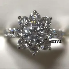 モアサナイト シルバー925 全面パヴェ ピンキーリング 3号 フルエタ 