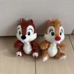 チップとデール ぬいぐるみ キーホルダー付き