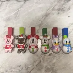 【ディズニー30周年】クリスマス クリップ 6個セット