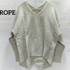 ROPE ロペ グレー Vネック ニット オーバーサイズ サイズ38
