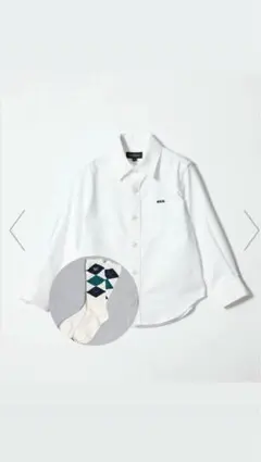 greenlabelrelaxing 120cm白シャツ&アーガイルソックス