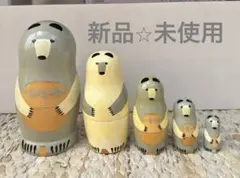 木製 マトリョーシカ クマ 5体セット 北欧風 インテリア 置物 希少 レアのサムネイル
