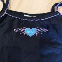 X-girl キャミソール ハート 刺繍 ブラックのサムネイル