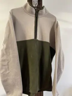 UNIQLO ハーフジップフリースジャケット ベージュ・オリーブ