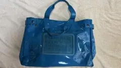 ARMANI JEANS トートバッグ エナメル ブルーのサムネイル