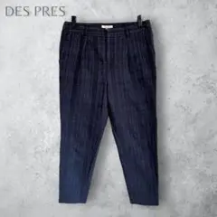【DES PRES デプレ】　チェック柄タックテーパードパンツ　トゥモローランド