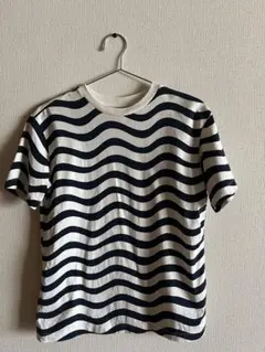 UNIQLO マリメッコ　波模様ストライプ 半袖Tシャツ　レディースS