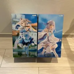 GiGO限定】リゼロ エミリア陣営 エミリア スバル フィギュア 2体セット