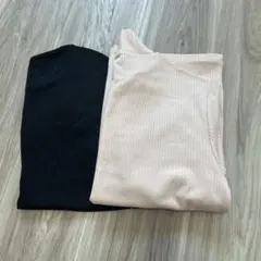 ユニクロ ヒートテックリブニット+ニットセット