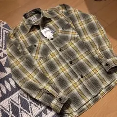 HOUSTON ヘビーネルシャツ ヴィンテージ加工 M