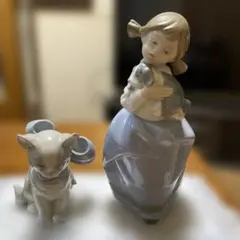 リアドロ】NAO 人形を抱いた少女 ハンドメイド 陶器 完品 スペイン製