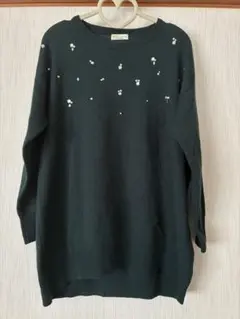 earth music&ecology ビーズ装飾 長袖ニット♡