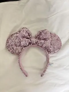 ディズニー カチューシャ スパンコール ピンク