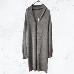 14022 スナオクワハラ ロングカーディガン コーディガン グレー M 古着のサムネイル