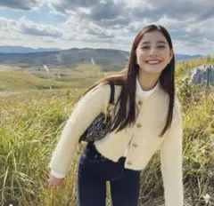 snidel モヘアニットジャケット イエロー