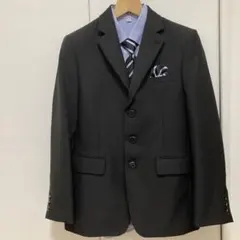 ワンダーファクトリー 男の子フォーマル160｜卒服5点セット黒 卒業式