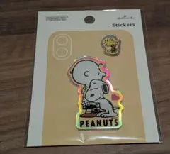 未開封　新品　未使用　PEANUTS ステッカー スヌーピーとウッドストックのサムネイル