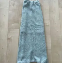 hooked vintage 購入 ポコポコ 水色ニット ロングスカート