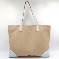 ★PRADA プラダ キャンバス×レザー トートバッグ ショルダーバッグ