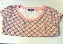 バーバリー　ブルーレーベル　ピンク　チェック　Tシャツ