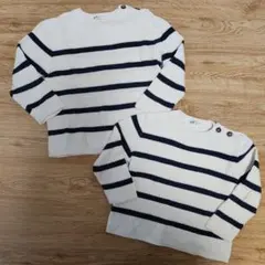 H&M ボーダー柄 セーター 90 110 おそろい