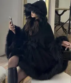 ROYAL PARTY ロイヤルパーティ ロイパ フードファーケープコート