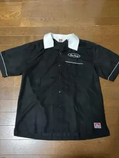 BEN DAVIS ベンデイビス　半袖シャツ　刺繍シャツ　ブラック　レーヨンのサムネイル