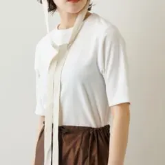 Whim Gazette コンパクトベロアプルオーバー 半袖 カットソーのサムネイル