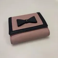 kate spade リボン付き三つ折り財布