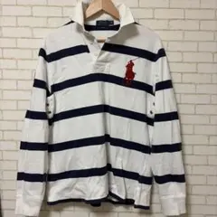 Polo Ralph Lauren ボーダーラガーシャツ　長袖ポロ　ビッグポニー