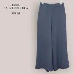 【ルカ/レディラックルカ】ワイドパンツ　ハイウエスト　バックゴム　グレー