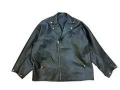 act'm アクトム　ビッグシルエットフェイクレザー ダブルライダースジャケット