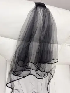 ウェディングベール　ブラック　前撮り