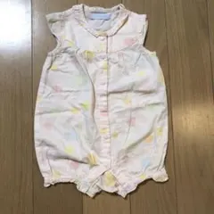 ミキハウス　ロンパース　カバーオール　水玉　70