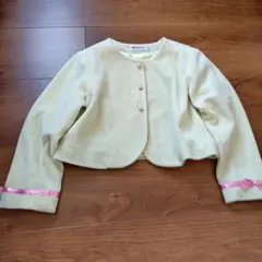 MIKI HOUSE ミキハウス　オフホワイト　ベロア　　カーディガン 110