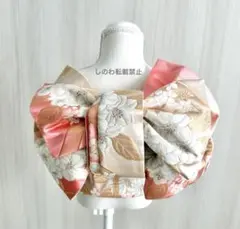 七五三　7歳作り帯　うすグレー菊と桜　ハンドメイド 七五三 7歳作り帯 うすグレー菊と桜 ハンドメイド - メルカリ