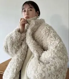 MINAMI TANAKA×CLANE CURL FUR SHORT COAT