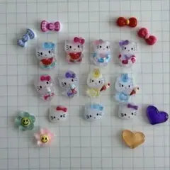 キティ　リボン　ネイルパーツ